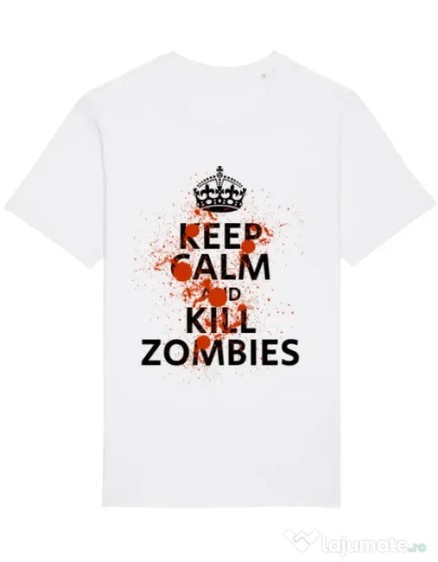 Tricou STANLEY STELLA barbat Kill zombies Alb