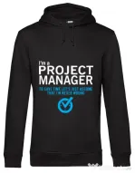 Hoodie barbat cu gluga Project manager Negru