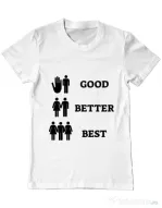 Tricou ADLER barbat Good better best Alb