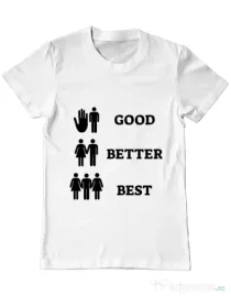 Tricou ADLER barbat Good better best Alb