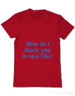 Tricou ADLER barbat How do I block you Rosu