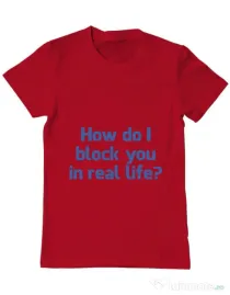 Tricou ADLER barbat How do I block you Rosu