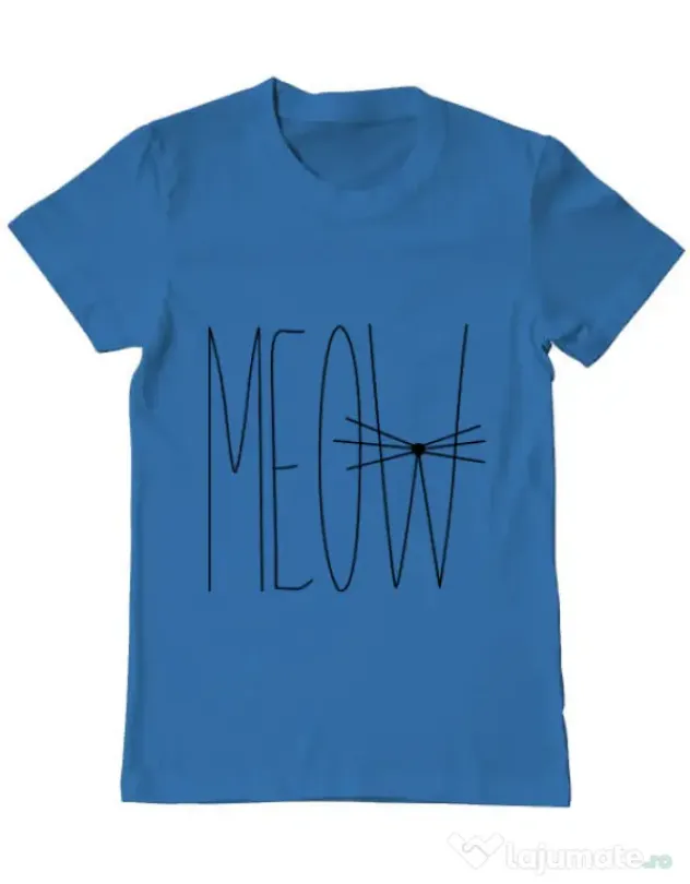 Tricou ADLER barbat I'm a cat Albastru azuriu