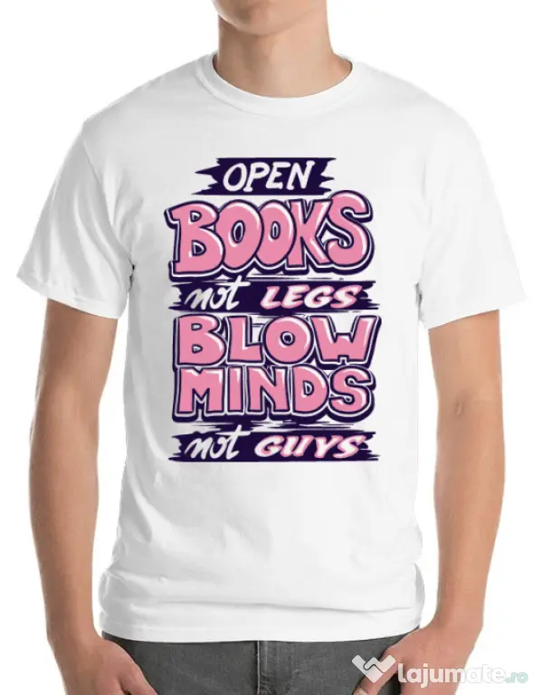 Tricou ADLER barbat Open books Alb