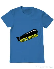 Tricou ADLER barbat Sex bomb Albastru azuriu