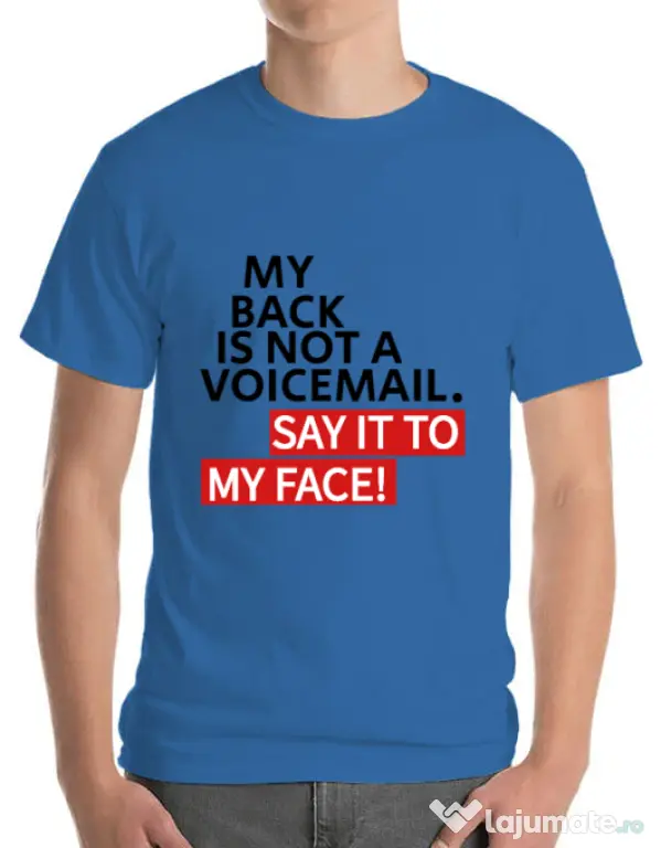 Tricou ADLER barbat Say it to my face Albastru azuriu