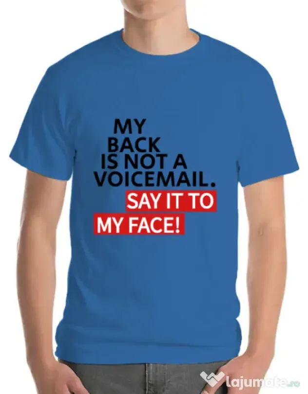 Tricou ADLER barbat Say it to my face Albastru azuriu