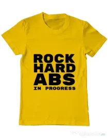 Tricou ADLER barbat Rock hard Galben