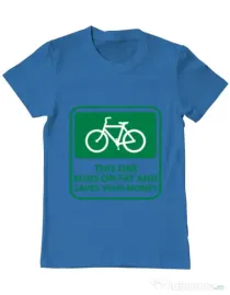 Tricou ADLER barbat Bicycle Albastru azuriu
