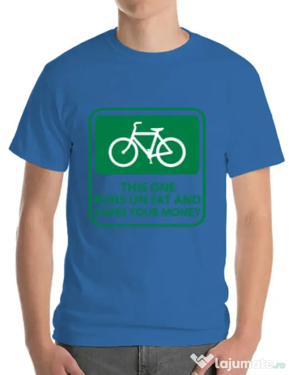 Tricou ADLER barbat Bicycle Albastru azuriu