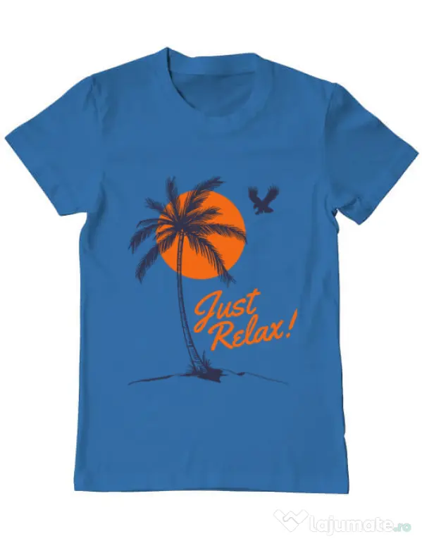 Tricou ADLER barbat Just relax Albastru azuriu
