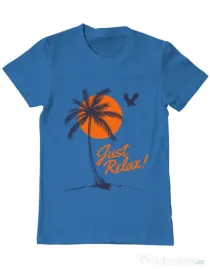 Tricou ADLER barbat Just relax Albastru azuriu