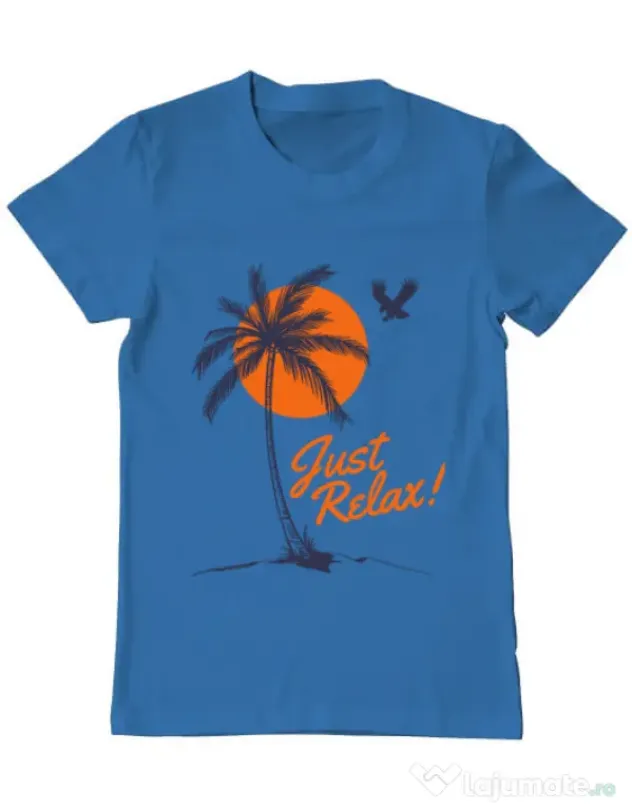 Tricou ADLER barbat Just relax Albastru azuriu