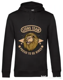Hoodie barbat cu gluga Lions team Negru