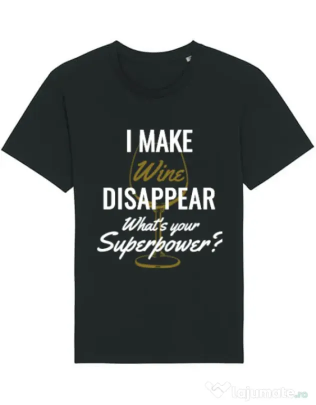 Tricou STANLEY STELLA barbat I make wine disappear Negru
