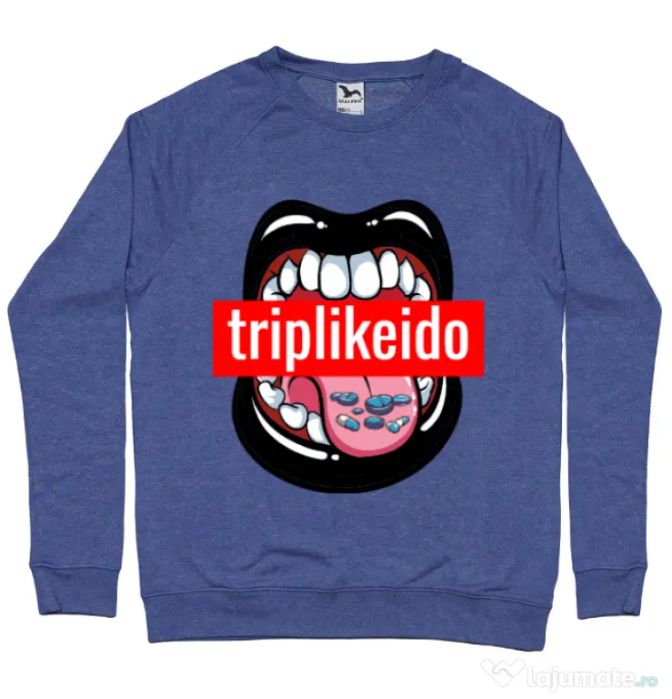 Bluza ADLER barbat Trip like I do Albastru melanj