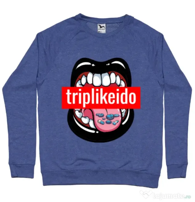 Bluza ADLER barbat Trip like I do Albastru melanj