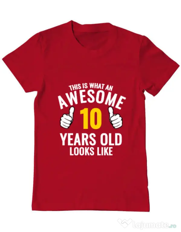 Tricou ADLER barbat Awesome birthday Rosu