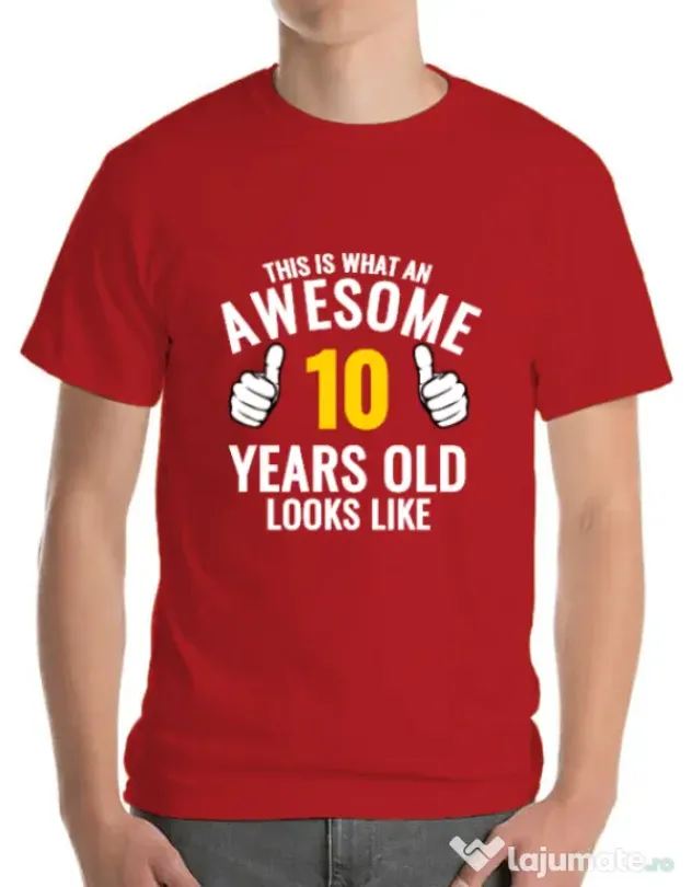 Tricou ADLER barbat Awesome birthday Rosu
