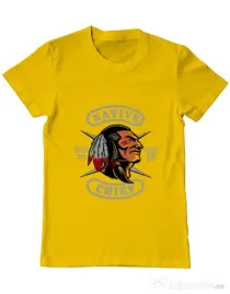 Tricou ADLER barbat Native chief Galben