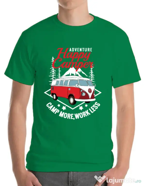 Tricou ADLER barbat Happy Verde mediu