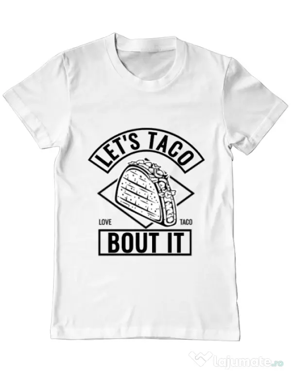 Tricou ADLER barbat Let’s taco Alb