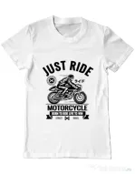 Tricou ADLER barbat Just ride Alb