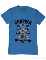 Tricou ADLER barbat Chopper Albastru azuriu