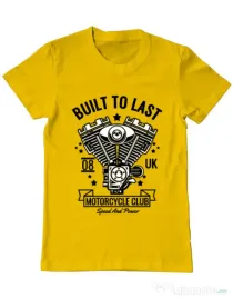Tricou ADLER barbat Built to last Galben