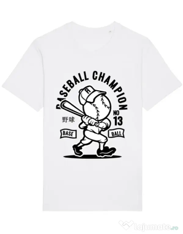Tricou STANLEY STELLA barbat Baseball Champion Alb