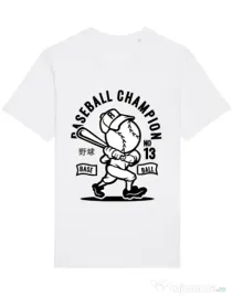 Tricou STANLEY STELLA barbat Baseball Champion Alb