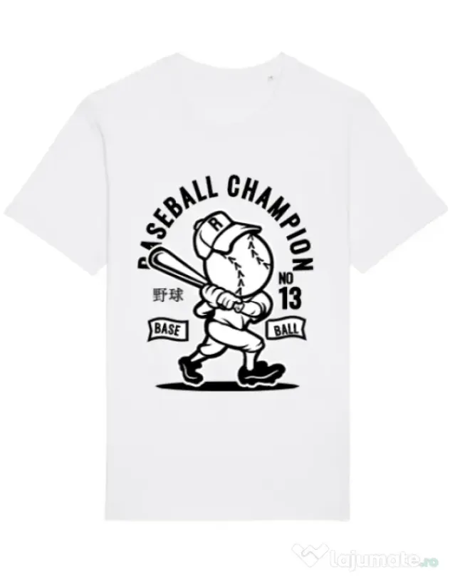 Tricou STANLEY STELLA barbat Baseball Champion Alb