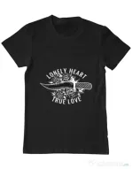 Tricou ADLER barbat Lonely heart Negru