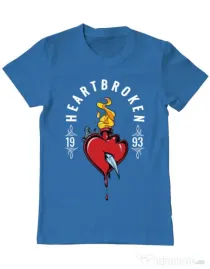 Tricou ADLER barbat Heartbroken Albastru azuriu