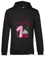 Hoodie barbat cu gluga First Birthday Negru