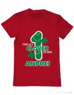 Tricou ADLER barbat Little clover Rosu