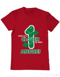 Tricou ADLER barbat Little clover Rosu