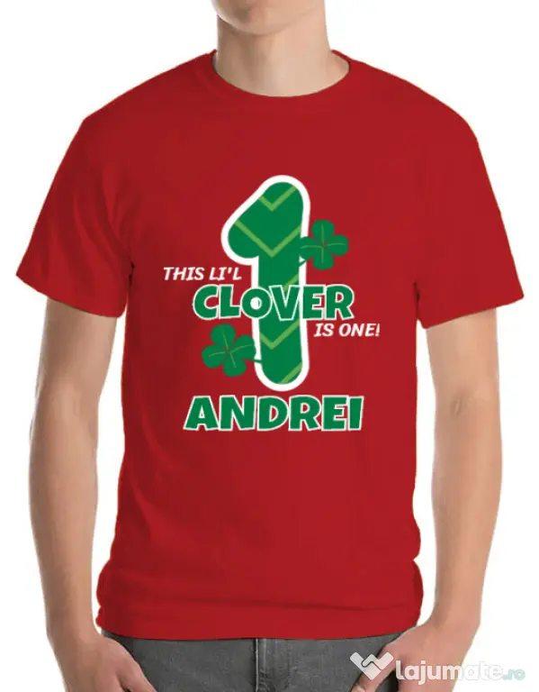 Tricou ADLER barbat Little clover Rosu