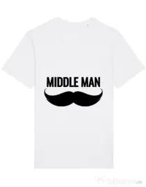 Tricou STANLEY STELLA barbat Middle man Alb