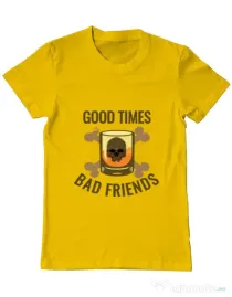 Tricou ADLER barbat Good times Galben