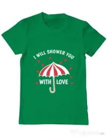 Tricou ADLER barbat Raining love Verde mediu