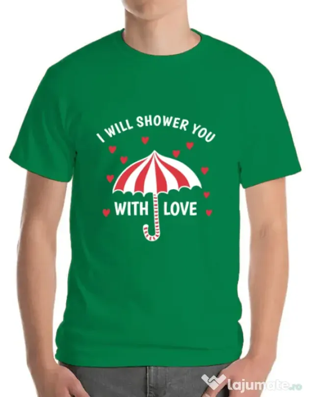 Tricou ADLER barbat Raining love Verde mediu