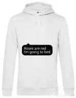 Hoodie barbat cu gluga Roses are red Alb
