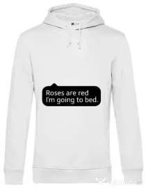 Hoodie barbat cu gluga Roses are red Alb