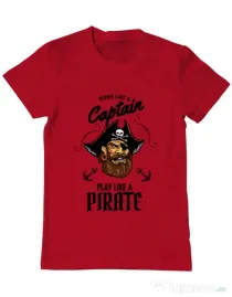 Tricou ADLER barbat Play like a pirate Rosu