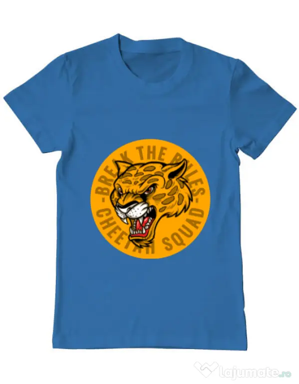 Tricou ADLER barbat Break the rules Albastru azuriu
