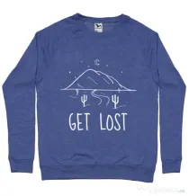 Bluza ADLER barbat Get lost Albastru melanj