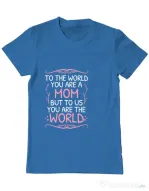 Tricou ADLER barbat You are the world Albastru azuriu