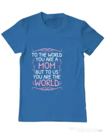 Tricou ADLER barbat You are the world Albastru azuriu