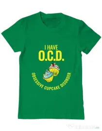 Tricou ADLER barbat Obsessive cupcake disorder Verde mediu